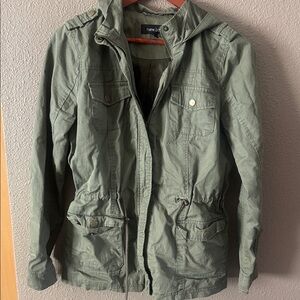 New Look Sage Green Hooded Utility Jacket